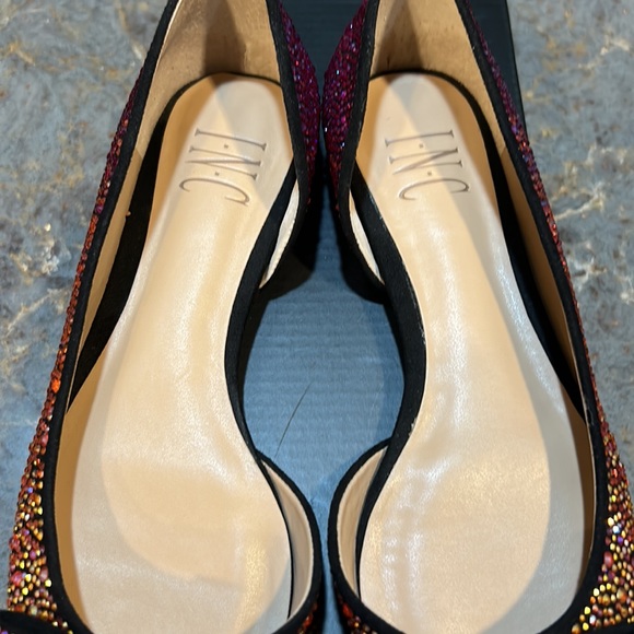 NWOT I.N.C. International Concepts pink ombré rhinestone flats, size 6.5. - Picture 12 of 13